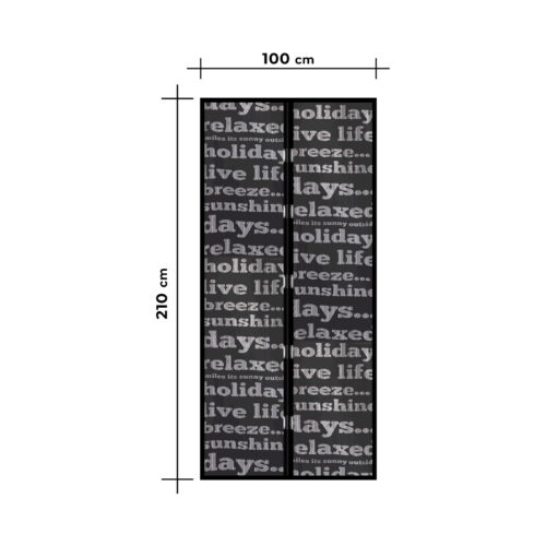 Szúnyogháló függöny ajtóra - mágneses - 100 x 210 cm - feliratos - Image 2